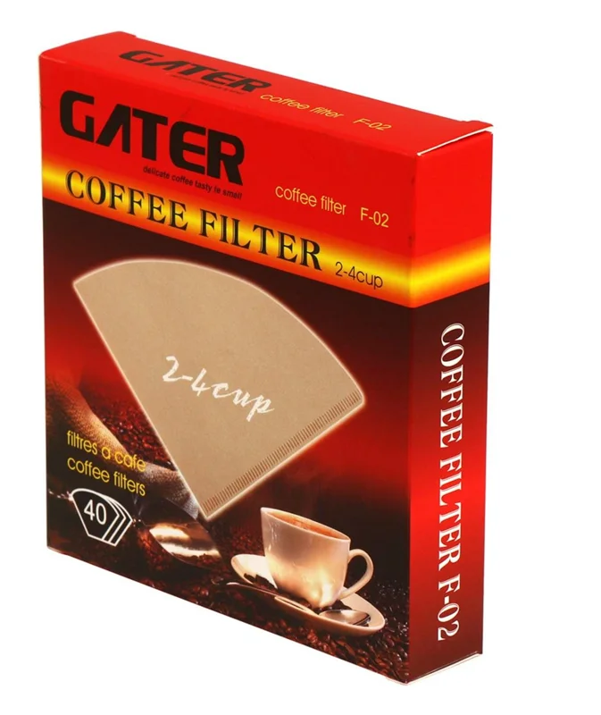 فیلتر قهوه گتر مدل F02 بسته 40 عددی سایز 2-4